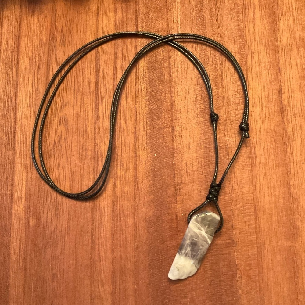Beautiful Natural Stone Necklace adjustable from 20” to 36” BN